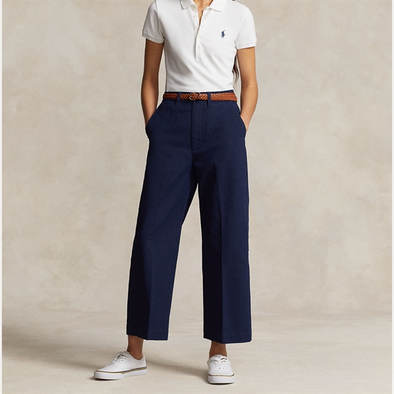 Polo Ralph Lauren Chino Wide-leg Trousers, Newport Navy 